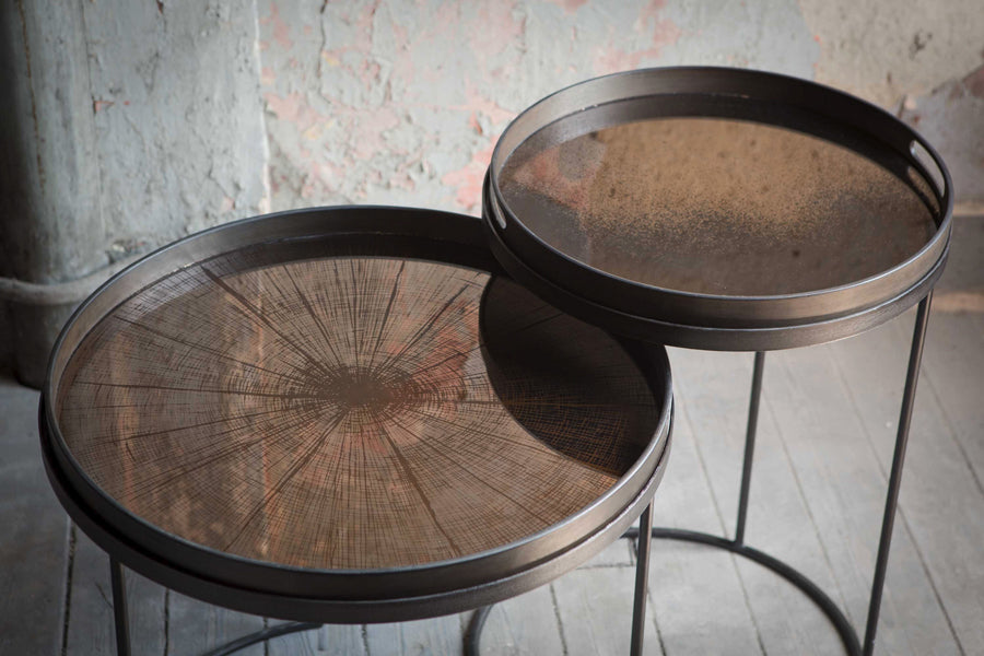Slices Tray by Ethnicraft, showing slices trays in live shot.