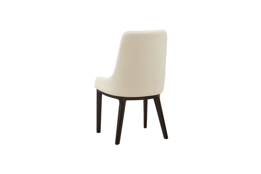Sofie Dining Chair by Greenington, showing back angle view of sofie dining chair in caviar.