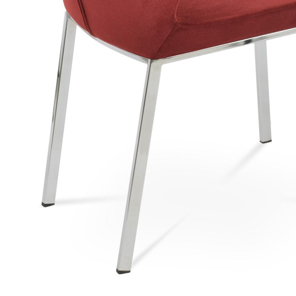 Amed +(Plus) Metal Dining Chair by SohoConcept, showing closeup view of metal dining chair.
