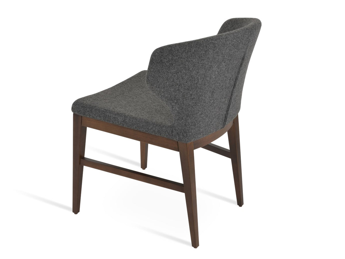 Amed +(Plus) Wood Stretcher Chair by SohoCocept, showing back view of amed +(plus) wood stretcher chair.