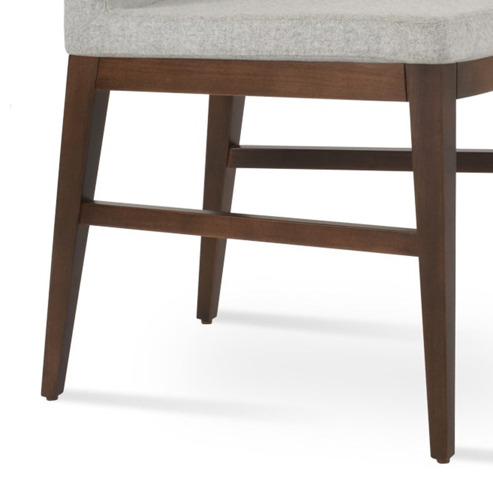 Amed +(Plus) Wood Stretcher Chair by SohoCocept, showing closeup view of amed +(plus) wood stretcher chair.