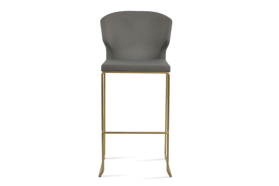 Amed Wire Stackable Stools by SohoConcept, showing front view of wire stackable chair.