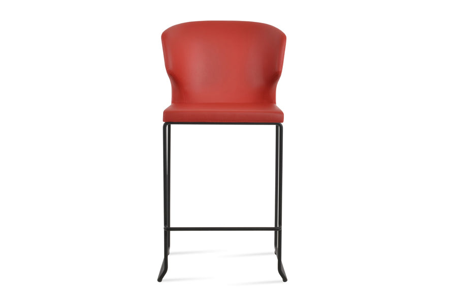 Amed Wire Stackable Stools by SohoConcept, showing front view of wire stackable chair.
