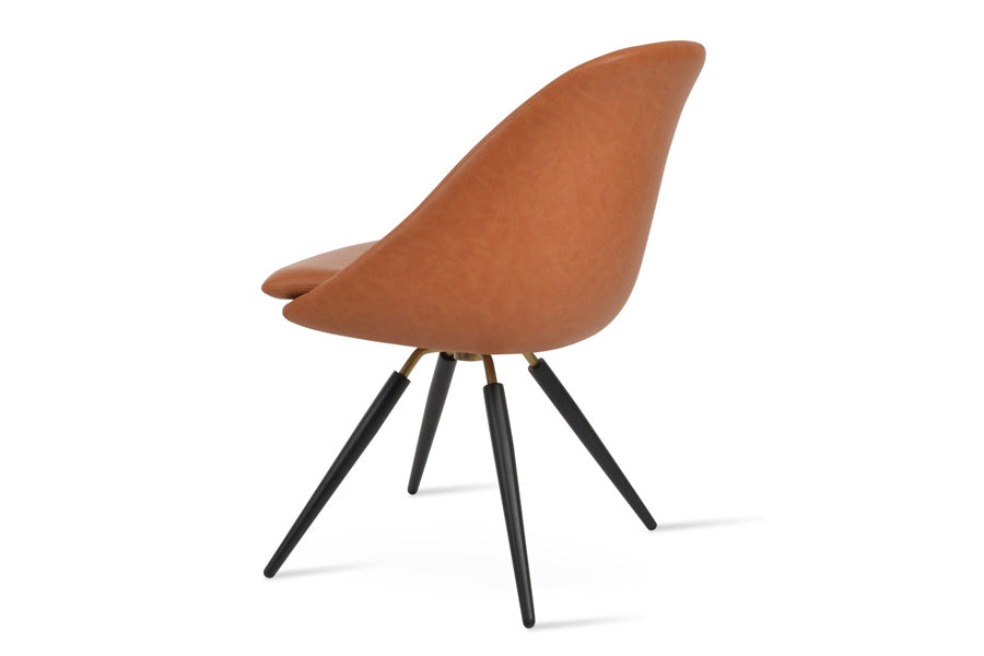 Avanos Carrot Swivel Dining Chair by SohoConcept, showing back view of avanos carrot swivel dining chair.