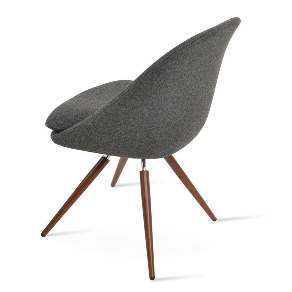 Avanos Carrot Swivel Dining Chair by SohoConcept, showing back view of avanos carrot swivel dining chair.