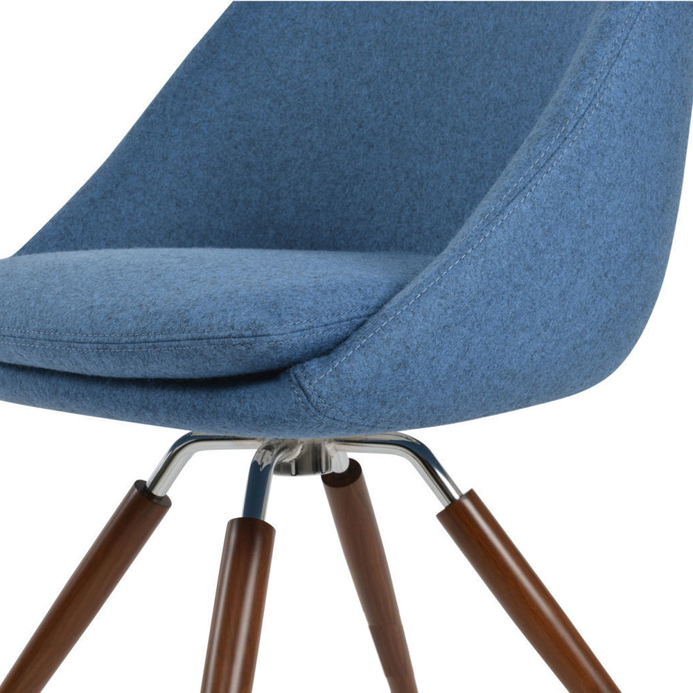 Avanos Carrot Swivel Dining Chair by SohoConcept, showing closeup view of avanos carrot swivel dining chair.