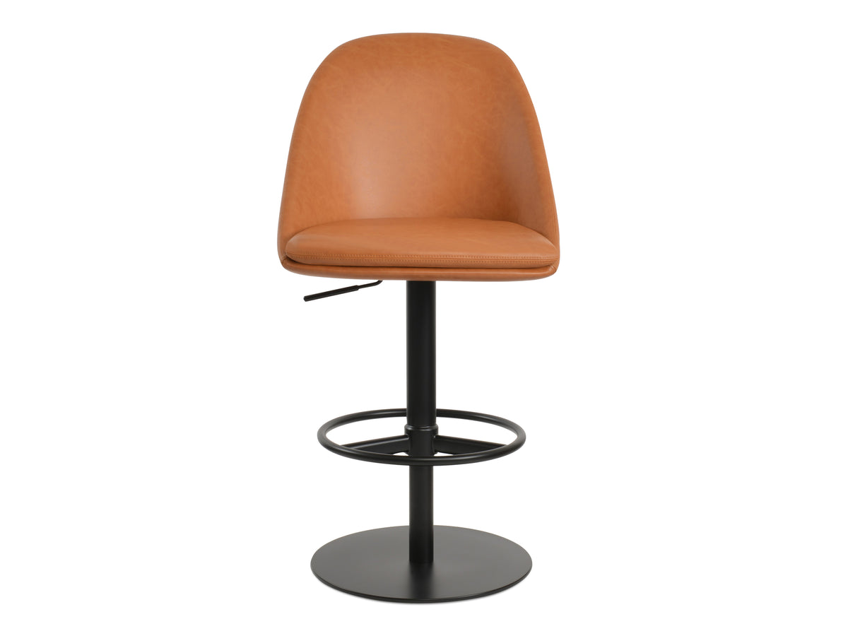 Avanos Piston Stool Full Footrest by SohoConcept, showing front view of piston stool full footrest.