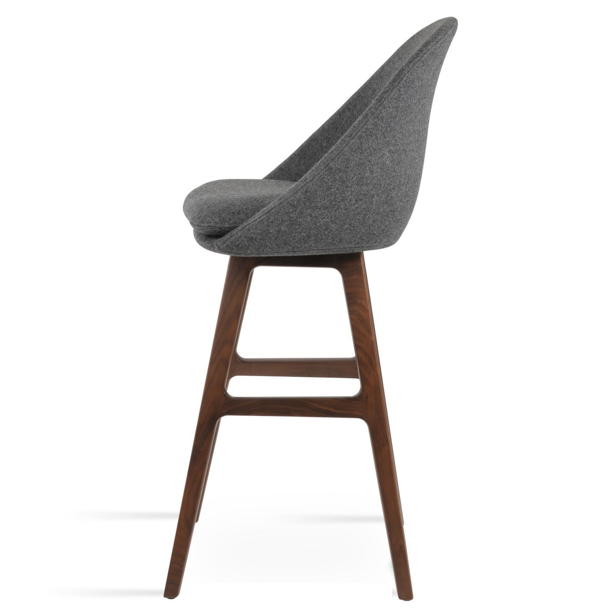 Avanos PR Wood Stool by SohoConcept, showing side view of avanos pr wood stool.