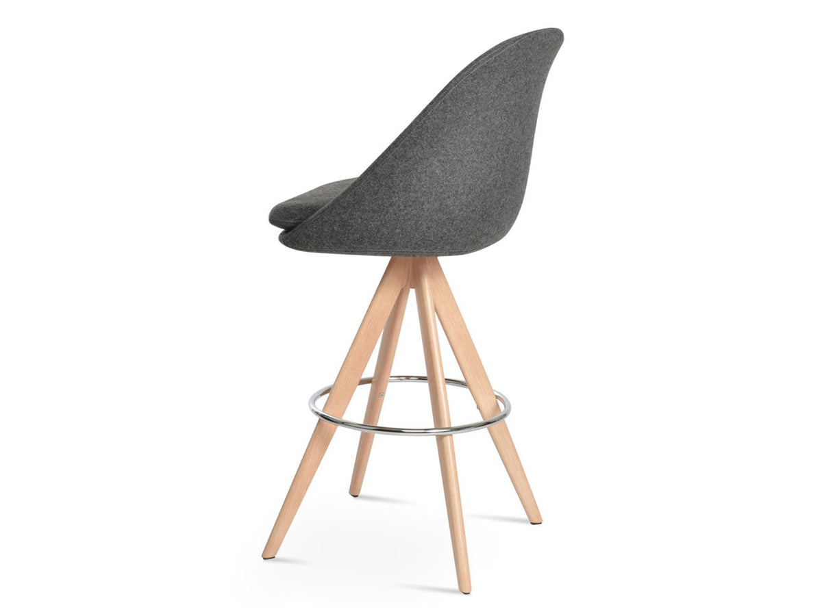 Avanos Pyramid MW Swivel Stool by SohoConcept, showing back view of pyramid mw swivel stool.