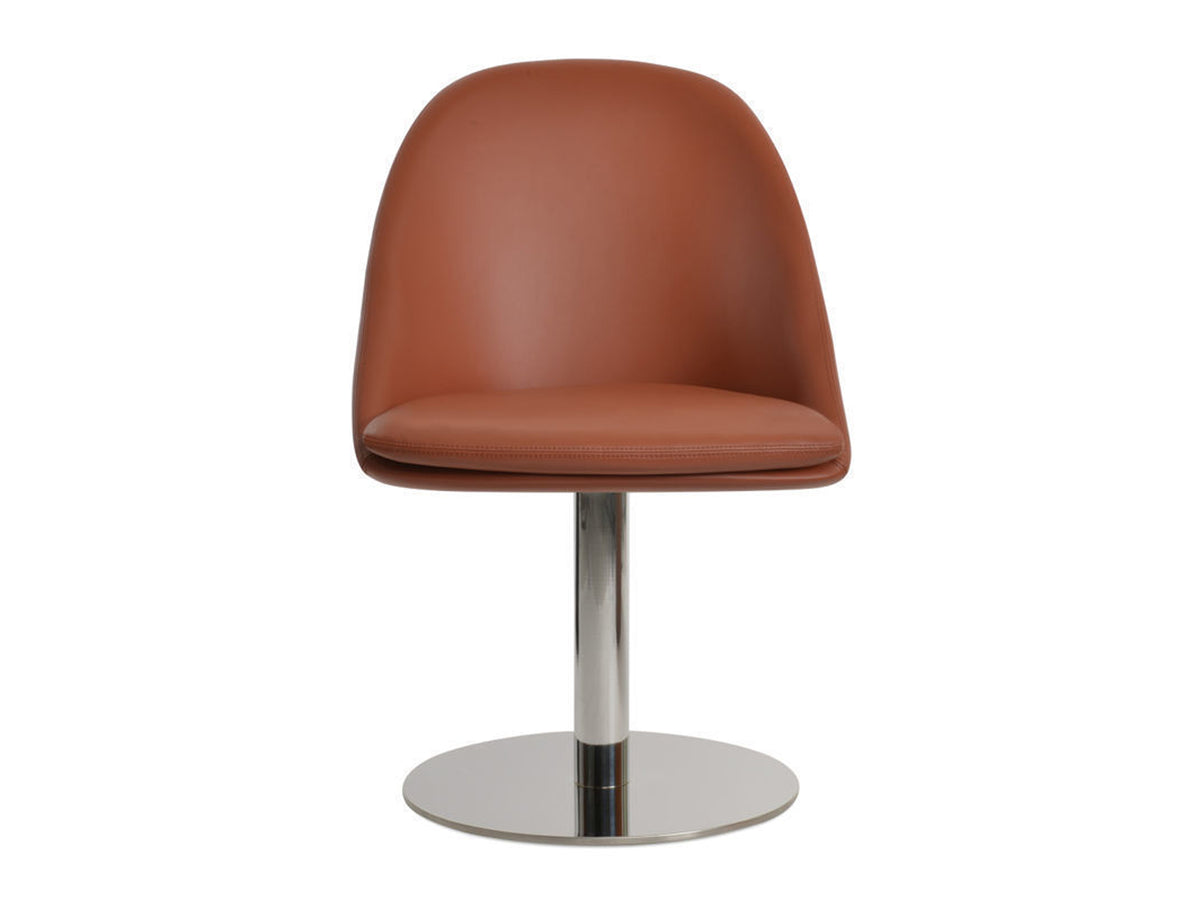 Avanos Round Swivel Chair by SohoConcept, showing front view of round swivel chair.
