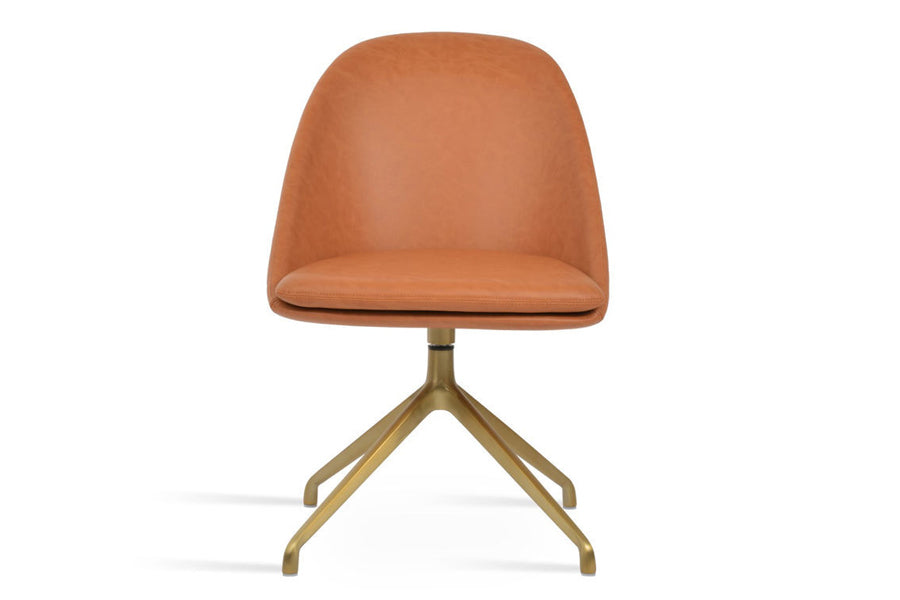 Avanos Spider Swivel Dining Chair by SohoConcept, showing front view of spider swivel dining chair.