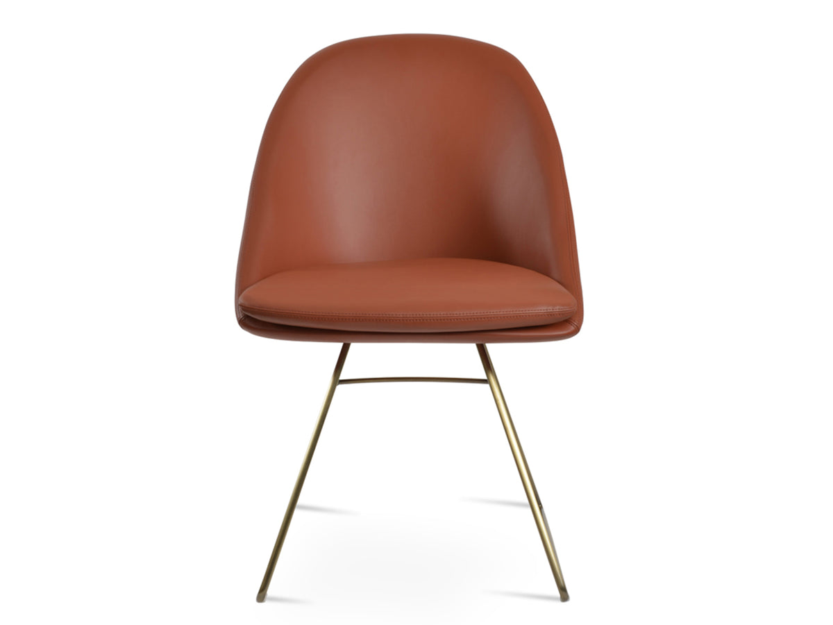 Avanos Wire Dining Chair by SohoConcept, showing front view of wire dining chair.