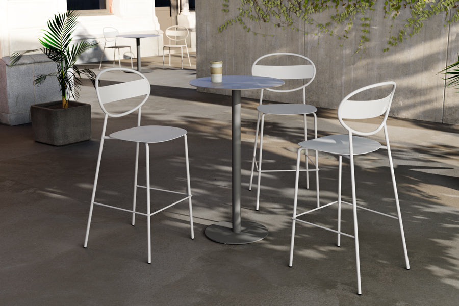 Sole Stools by B&T, showing sole stools in live shot.