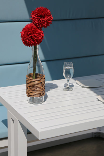 Sombrero Dining Booth by Mamagreen, showing closeup view of sombrero dining booth in live shot.