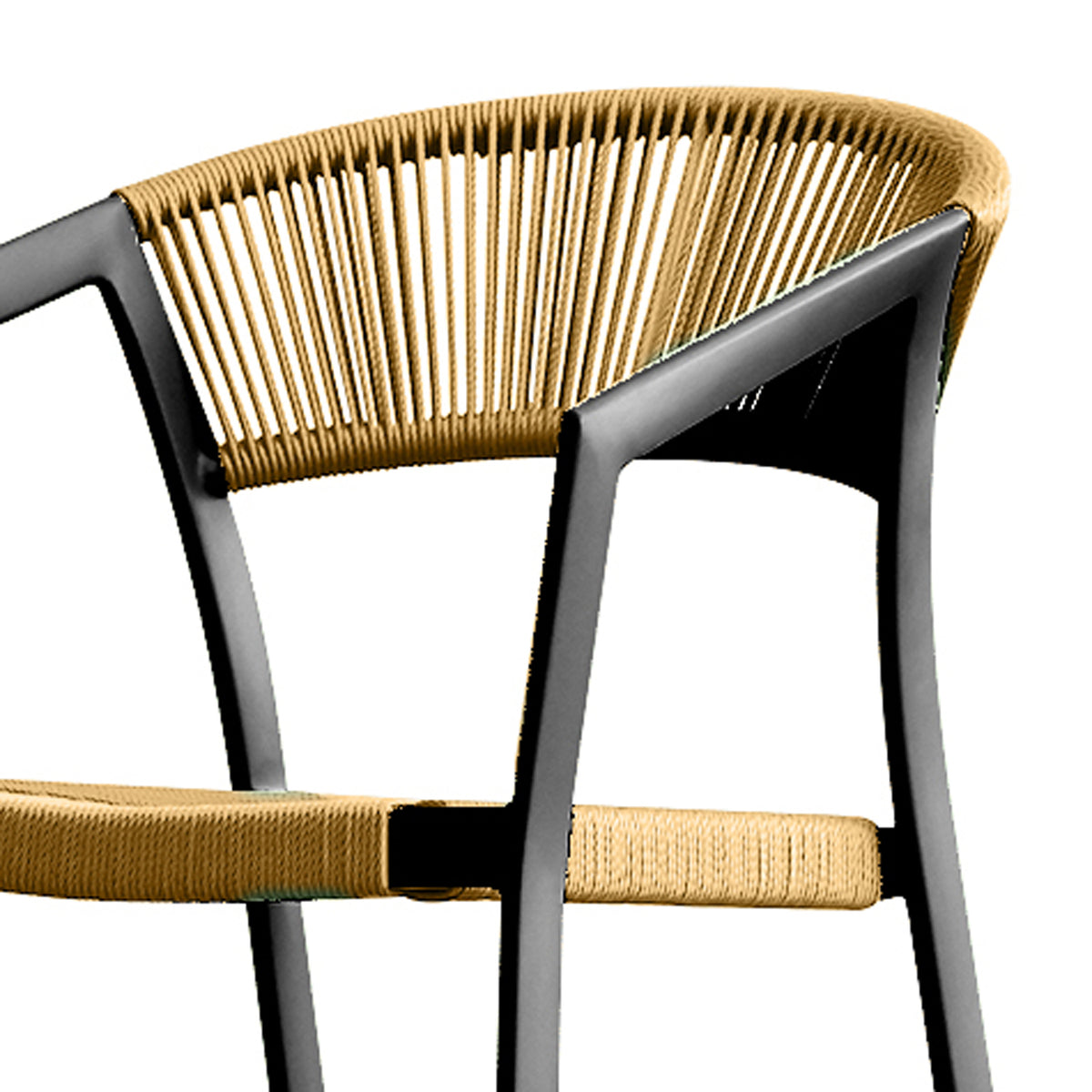 Soria Dining Armchair by Mobital, showing closeup view of soria dining armchair