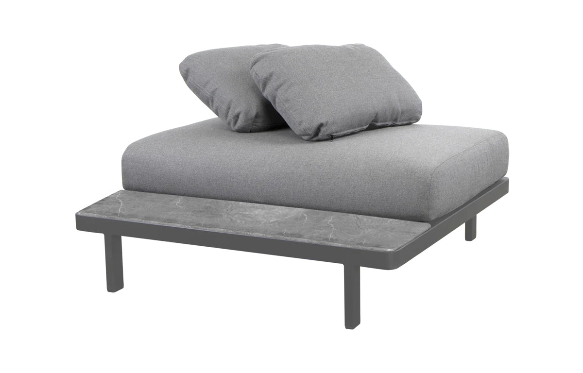 Space Single Module by Cane-Line - Light Grey/Light Grey Set, Grey Fossil Ceramic.
