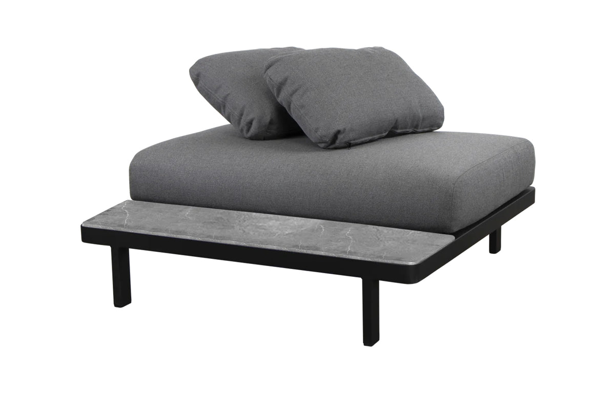 Space Single Module by Cane-Line - Lava Grey/Grey Set, Grey Fossil Ceramic.