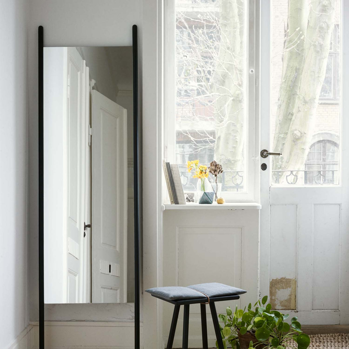 Georg Mirror by Skagerak, showing georg mirror in live shot.