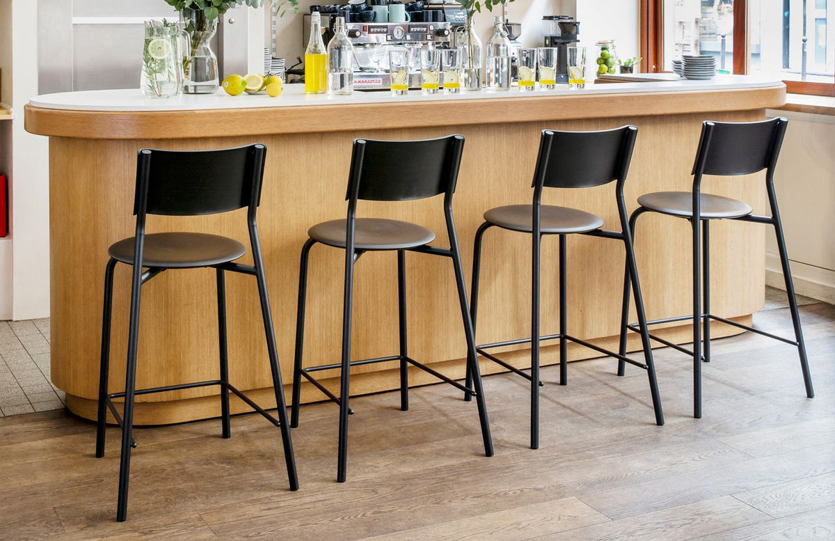 SSD Bar Stool by TipToe, howing ssd bar stools in live shot.