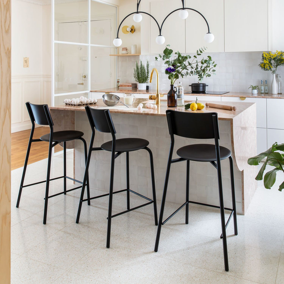 SSD Bar Stool by TipToe, howing ssd bar stools in live shot.