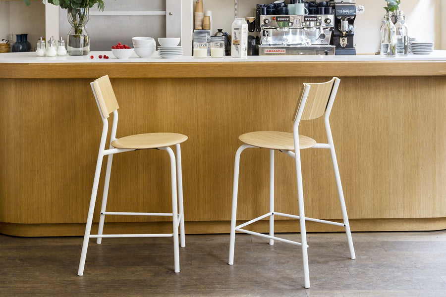 SSD Bar Stool by TipToe, howing ssd bar stools in live shot.