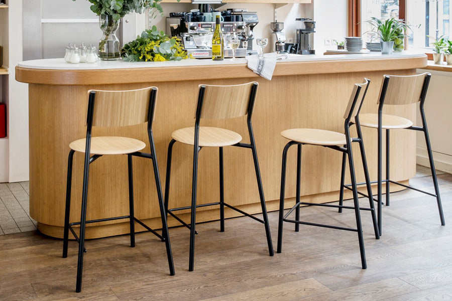 SSD Bar Stool by TipToe, howing ssd bar stools in live shot.