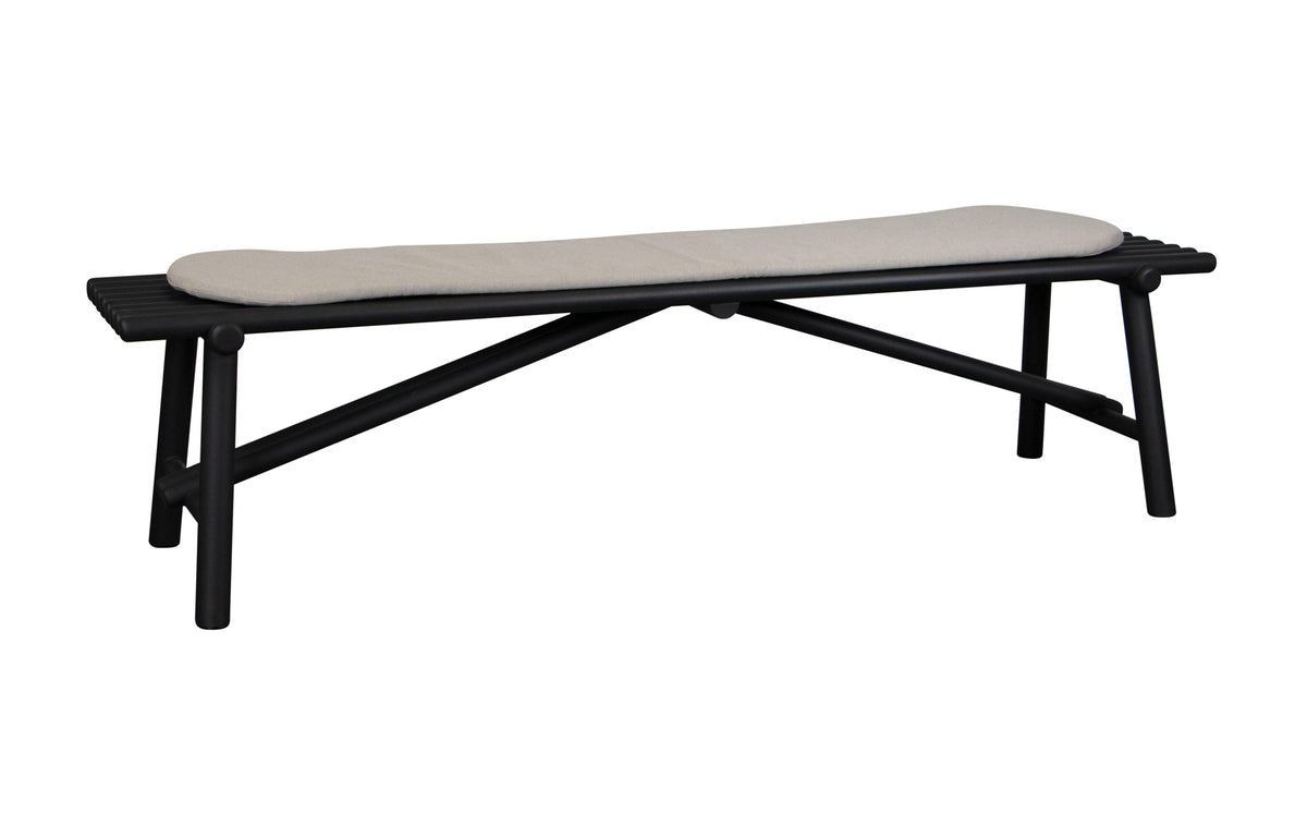 Sticks Bench by Cane-Line - Lava Grey Aluminum, Sand Natte *.