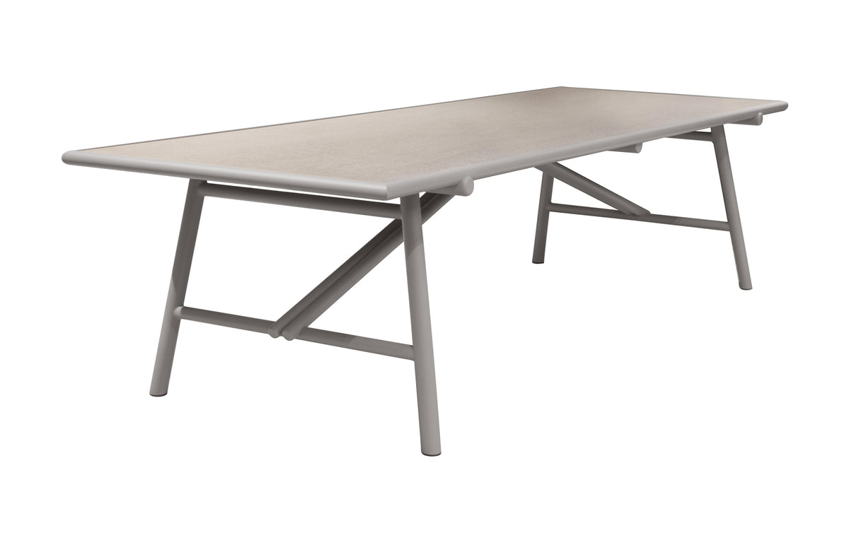 Sticks Dining Table by Cane-Line - Taupe Aluminum *, Basalt Ceramic.