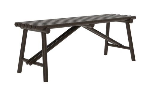 Sticks Indoor Bench by Cane-Line - Dark Brown Mahogany.