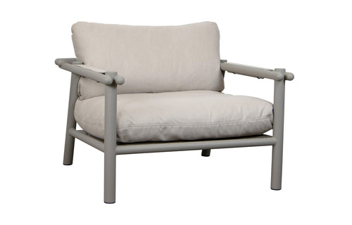 Sticks Lounge Chair by Cane-Line - Taupe Aluminum *, Sand Natte Set *.