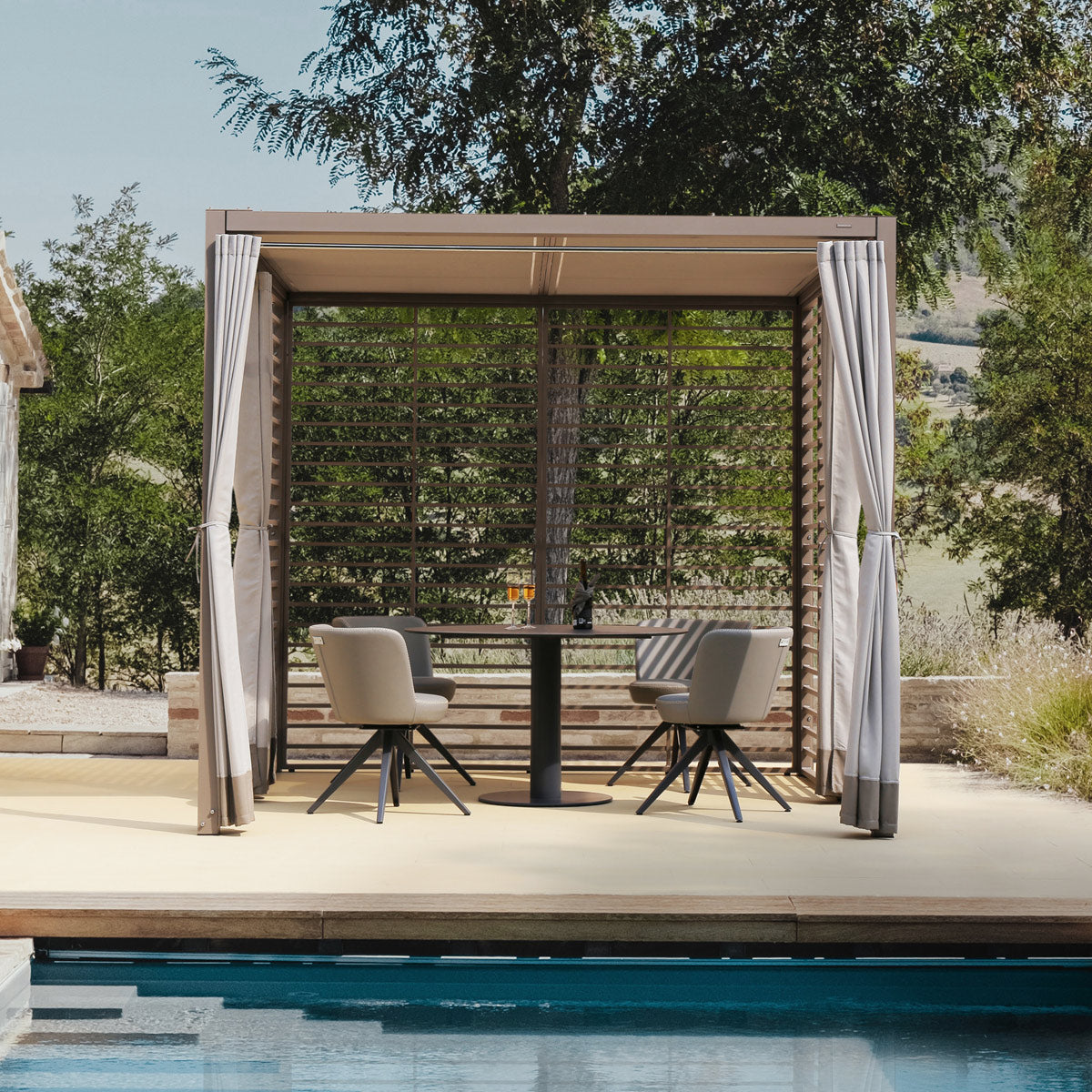 Stizzy Medium Pedestal Dining Table by Mamagreen, showing stizzy medium pedestal dining table in live shot.