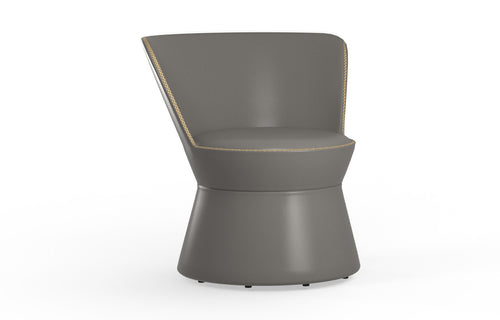 Stizzy Swivel Accent Chair by Mamagreen - Grey Taupe Stamskin Faux Leather.