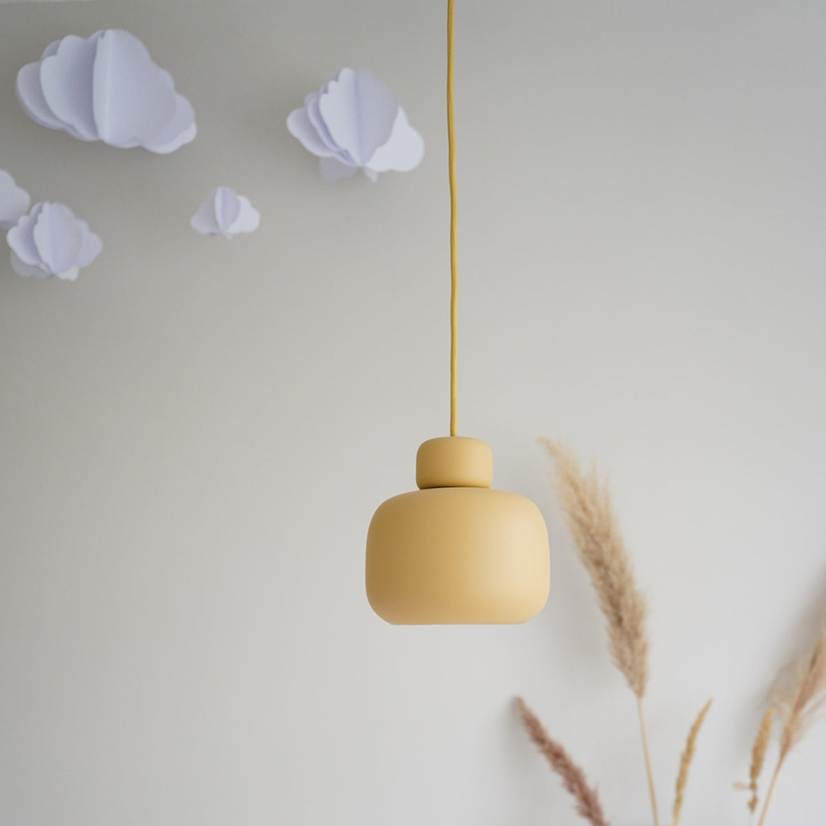Stone Pendent by Woud, showing stone pendent in live shot.