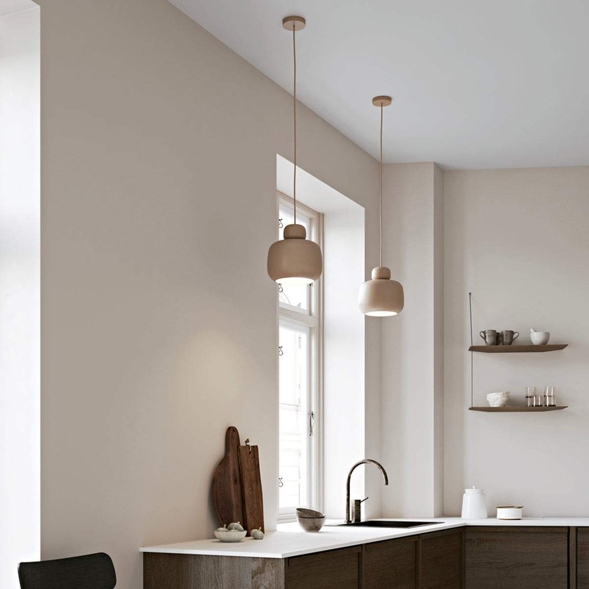 Stone Pendent by Woud, showing stone pendent in live shot.