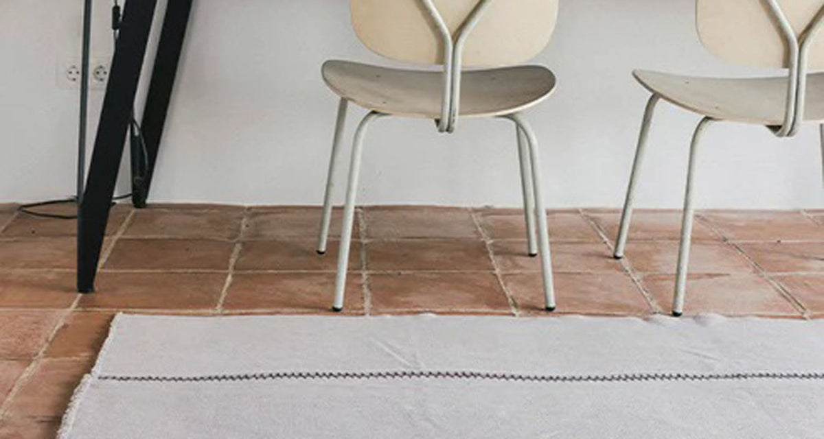 Stonewashed Rug by Lorena Canals, showing stonewashed rug in live shot.