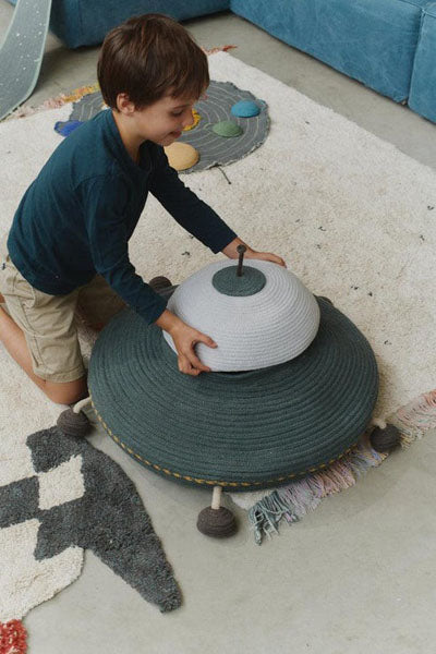 Storage Basket by Lorena Canals, showing storage basket in live shot.