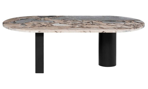 Stories Coffee Table by Nuevo, showing front view of stories coffee table.