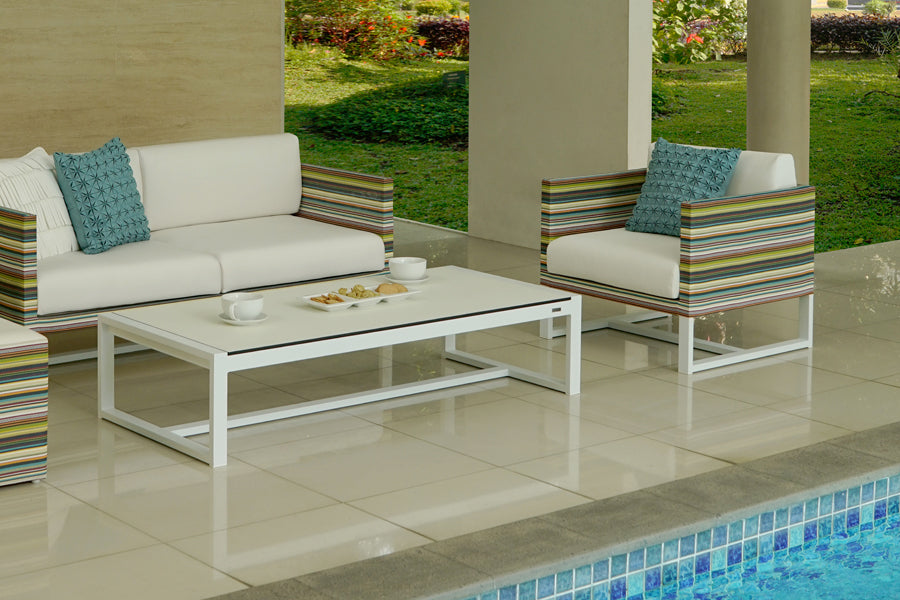 Stripe 1-Seater Sofa by Mamagreen, showing stripe 1-seater sofa in live shot.