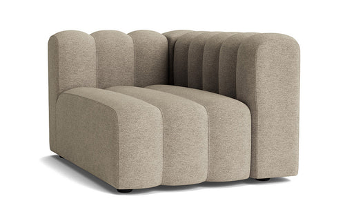 Studio Lounge Armrest Sofa by Norr11 - Small Left, Cat 2 Fabric Upholstery.