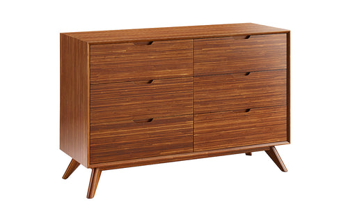 Summit Six Drawer Dresser by Greenington - Amber.