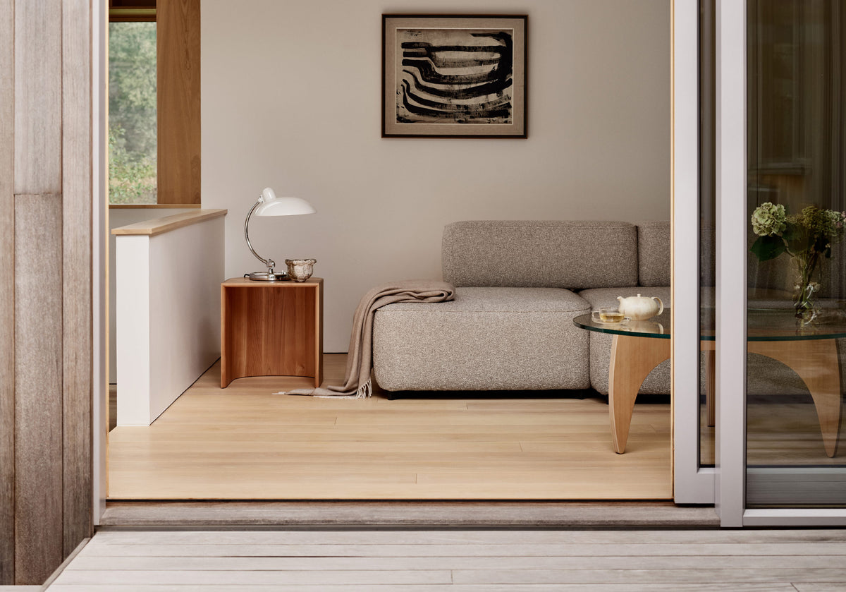 Taburet Stool/Side Table by Fritz Hansen, showing taburet stool/side table in live shot.