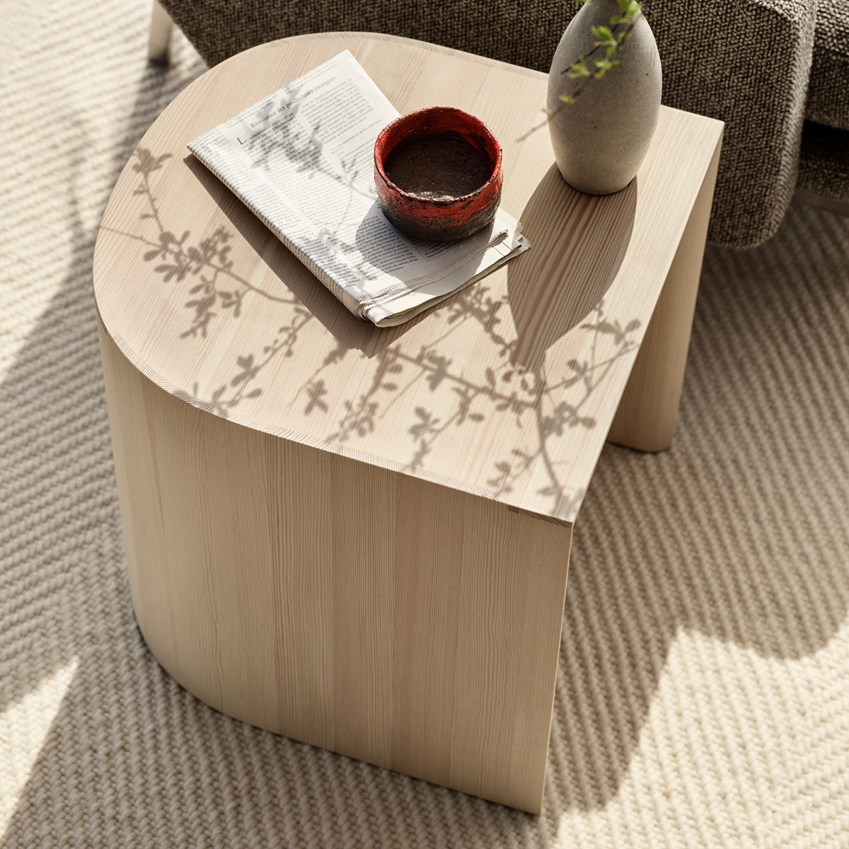 Taburet Stool/Side Table by Fritz Hansen, showing taburet stool/side table in live shot.