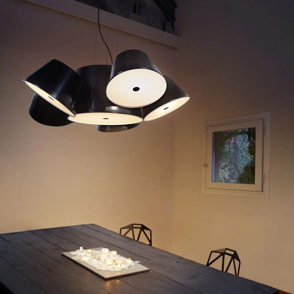 Tam Tam 3 Pendant Lamp by Marset, showing tam tam 3 pendant lamp in live shot.