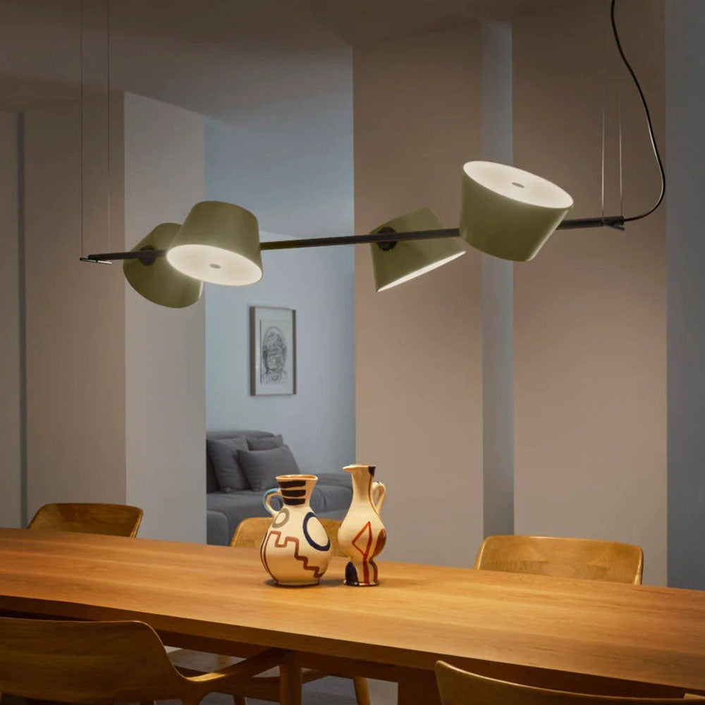 Tam Tam 4 Structure Pendant Lamp by Marset, showing tam tam 4 structure pendant lamp in live shot.