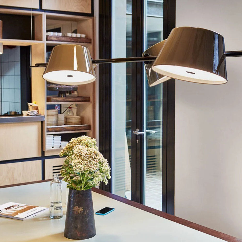 Tam Tam 4 Structure Pendant Lamp by Marset, showing tam tam 4 structure pendant lamp in live shot.