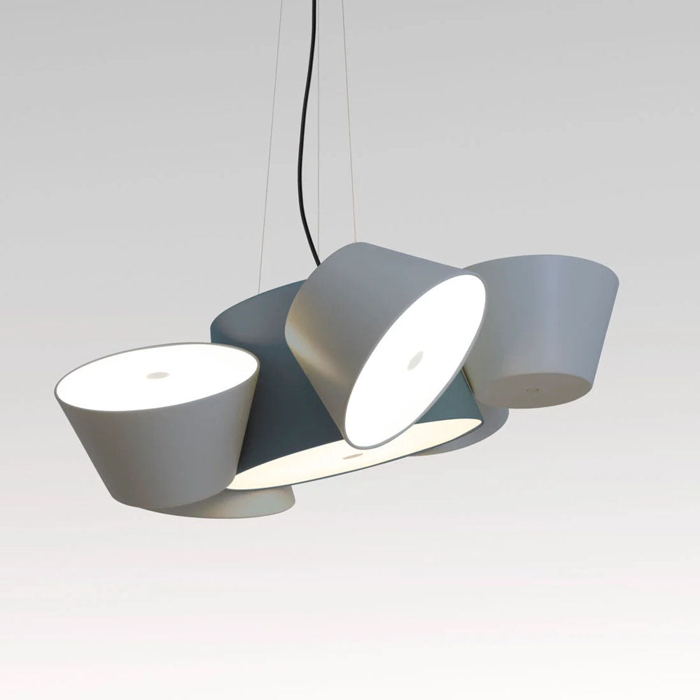 Tam Tam 5 Pendant Lamp by Marset, showing front view of tam tam 5 pendant lamp.
