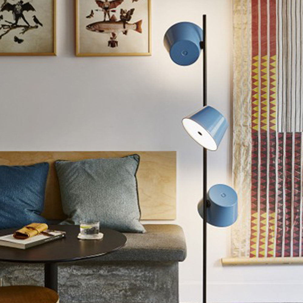 Tam Tam P Stem Floor Lamp by Marset, showing tam tam p stem floor lamp in live shot.