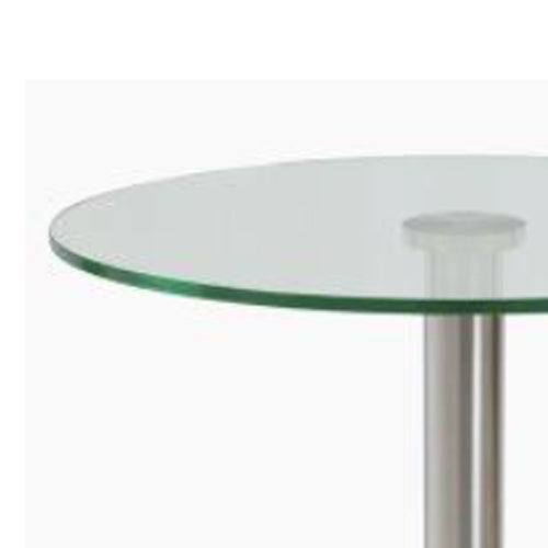 Tango Glass Bar Table by SohoConcept, showing closeup view of glass bar table.