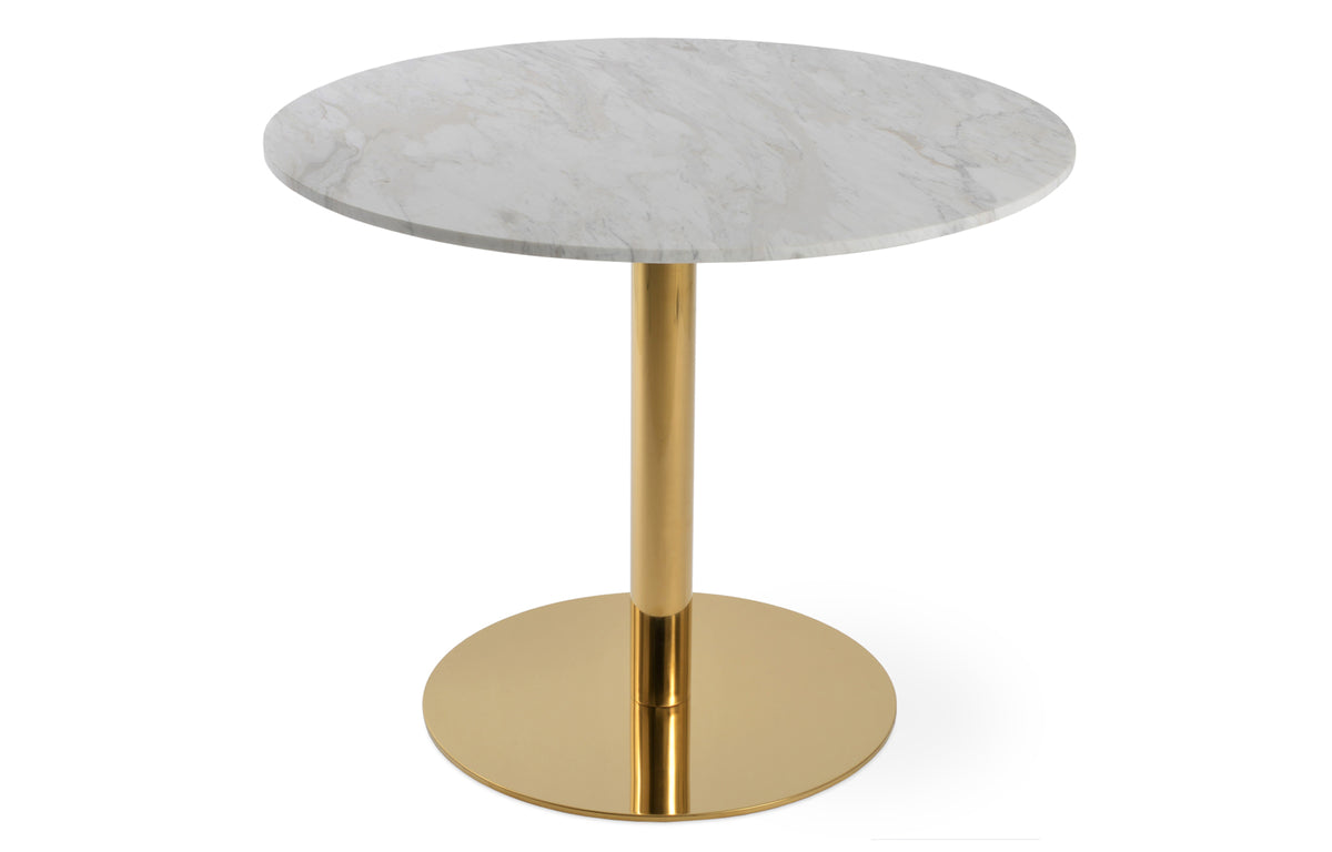 Tango Dining Table by SohoConcept - Gold, Marble.