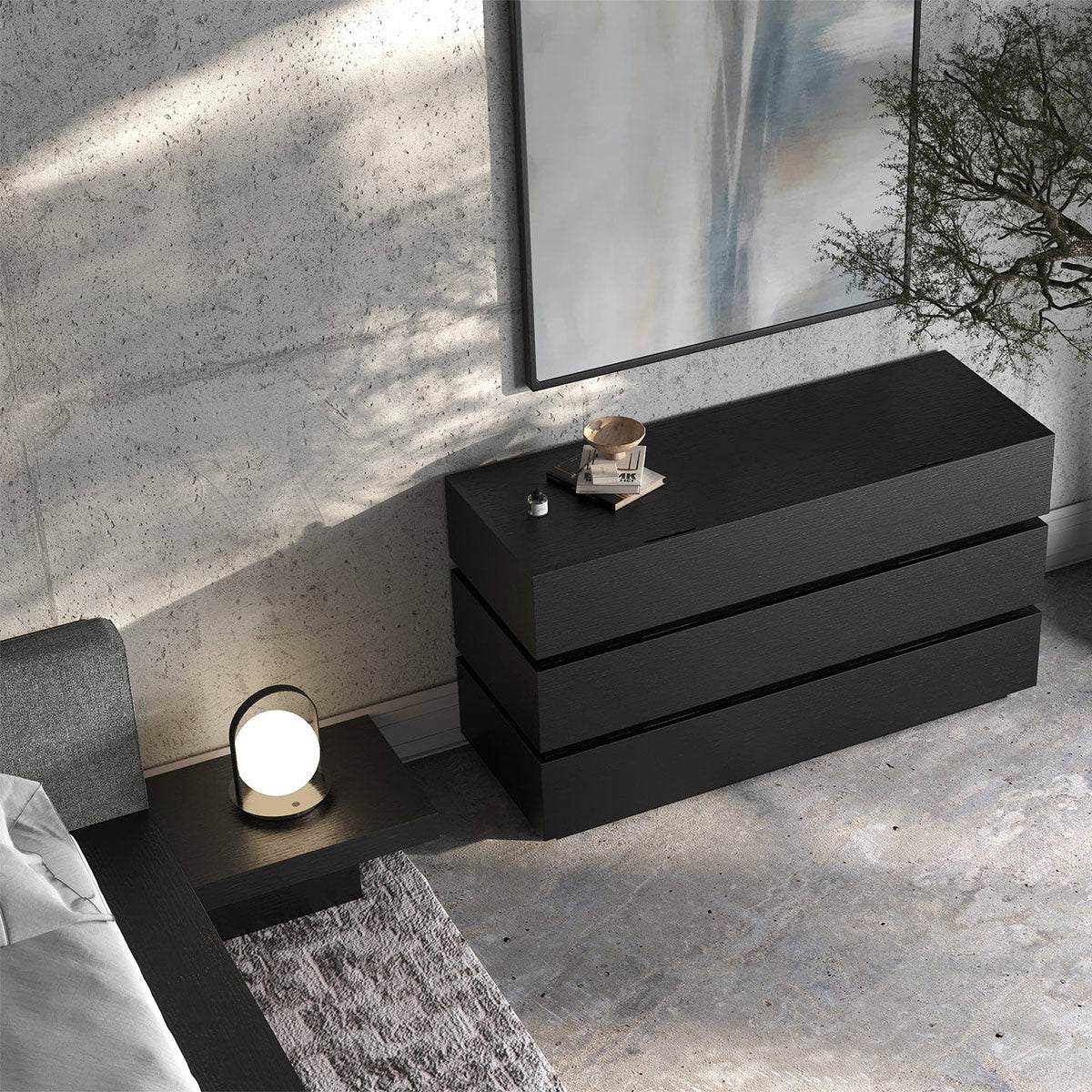 Tarian Dresser by Viesso, showing tarian dresser in live shot.